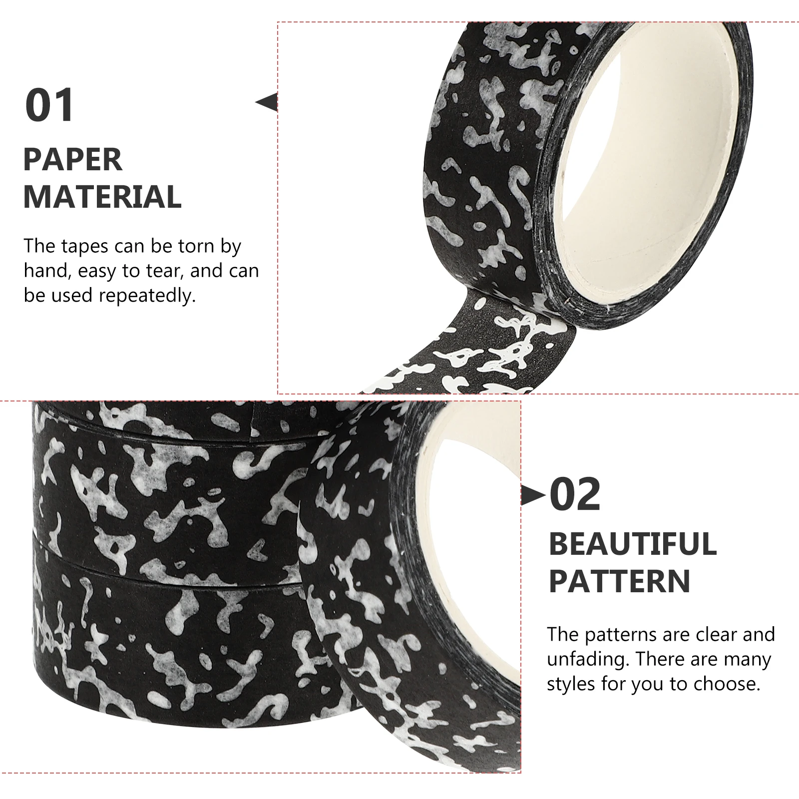 Adhesive Decorative Tape Durable Photo Album DIY Crafts Scrapbook Gift Wrapping Notebook Cow Print Pattern Clear Non Fading Dry
Adhesive Decorative Tape Durable Photo Album DIY Crafts Scrapbook Gift Wrapping Notebook Cow Print Pattern Clear Non Fading Dry