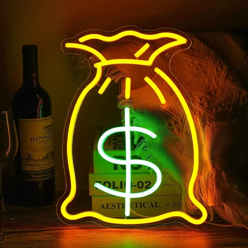 Bag Of Money Neon Sign,USB Powered LED Signs for Living Room,Bedroom,Game Room Decor,Office Restaurant Hotel Shop Decoration
Bag Of Money Neon Sign,USB Powered LED Signs for Living Room,Bedroom,Game Room Decor,Office Restaurant Hotel Shop Decoration