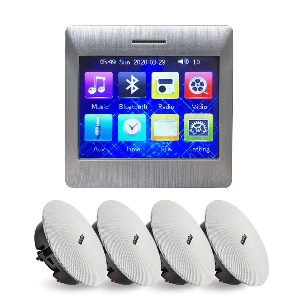 4-дюймовая сенсорная музыкальная система SURPASS Smart Home, 4*25 Вт, настенный усилитель с потолочным динамиком
4-дюймовая сенсорная музыкальная система SURPASS Smart Home, 4*25 Вт, настенный усилитель с потолочным динамиком