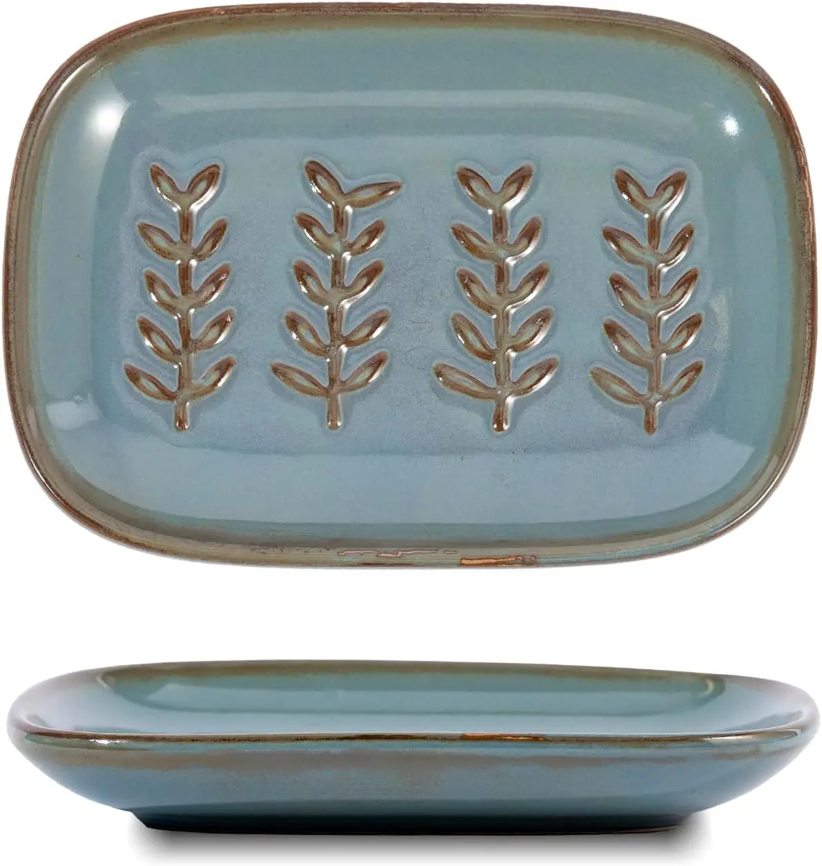 Ceramic Soap Dish with Raised Relief, Aesthetic Soap Holder for Shower, Kitchen, Bathroom, Blue
Ceramic Soap Dish with Raised Relief, Aesthetic Soap Holder for Shower, Kitchen, Bathroom, Blue