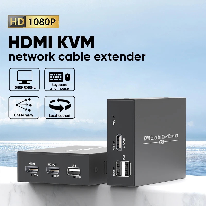 Удлинитель HDMI KVM 150 м по IP, HDMI USB-удлинитель через Cat6 RJ45 Ethernet, поддержка HDMI USB через UTP/STP, поддержка USB-мыши и клавиатуры
Удлинитель HDMI KVM 150 м по IP, HDMI USB-удлинитель через Cat6 RJ45 Ethernet, поддержка HDMI USB через UTP/STP, поддержка USB-мыши и клавиатуры