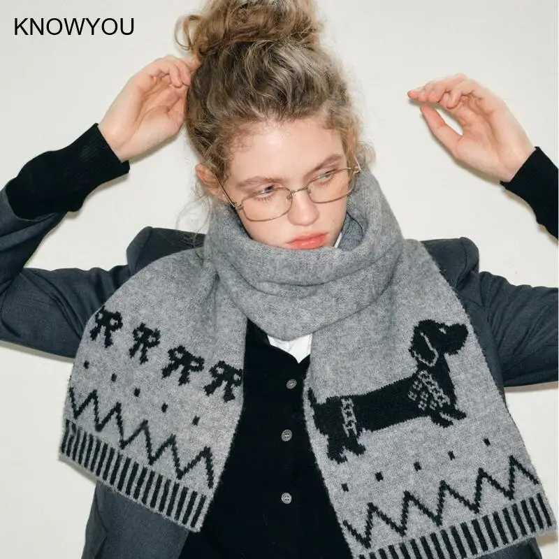 Осенний вязаный шарф из смеси шерсти с рисунком таксы для женщин, осенне-зимний корейский вариант, теплый шарф на шею, длинный шарф против холода
Осенний вязаный шарф из смеси шерсти с рисунком таксы для женщин, осенне-зимний корейский вариант, теплый шарф на шею, длинный шарф против холода