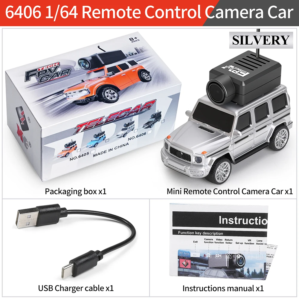 WLtoys RC Cars 1:64 Mini 6406 6406C HD Camera RC Racing Car Toy 120° Wide Angle 2.4G 720P APP Control Mini Car Dual Control
WLtoys RC Cars 1:64 Mini 6406 6406C HD Camera RC Racing Car Toy 120° Wide Angle 2.4G 720P APP Control Mini Car Dual Control