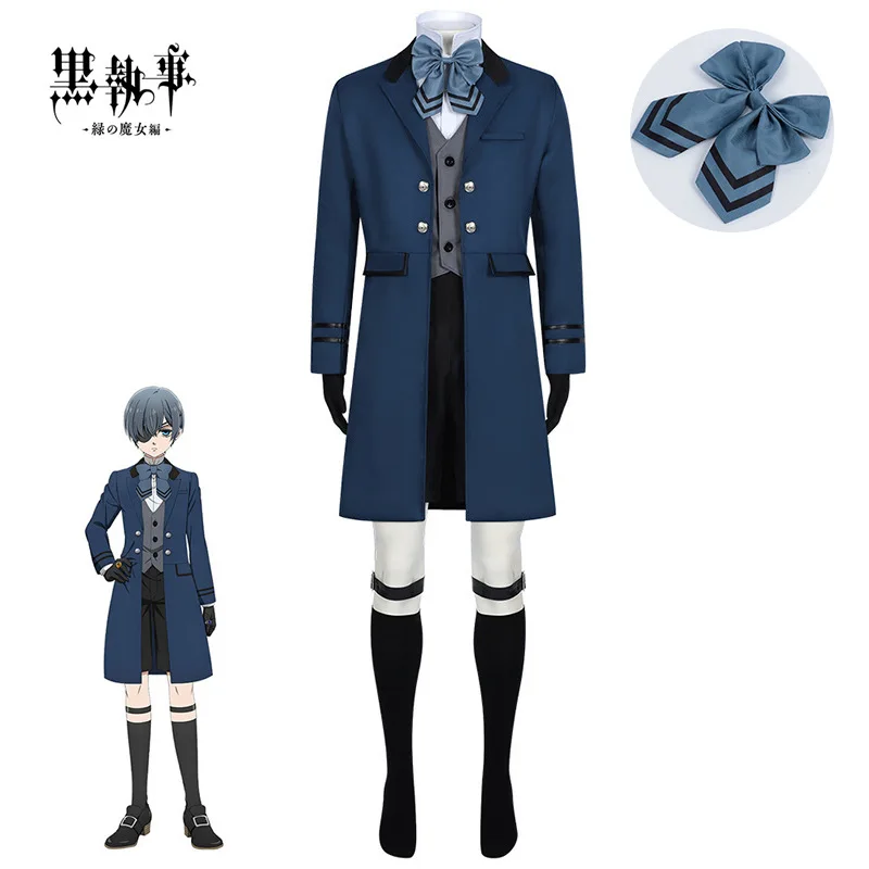 Аниме Черный дворецкий Kuroshitsuji Ciel Phantomhive Косплей Костюм Синяя униформа Парик Хэллоуин Вечеринка Женщины Мужчины Полный комплект одежды
Аниме Черный дворецкий Kuroshitsuji Ciel Phantomhive Косплей Костюм Синяя униформа Парик Хэллоуин Вечеринка Женщины Мужчины Полный комплект одежды