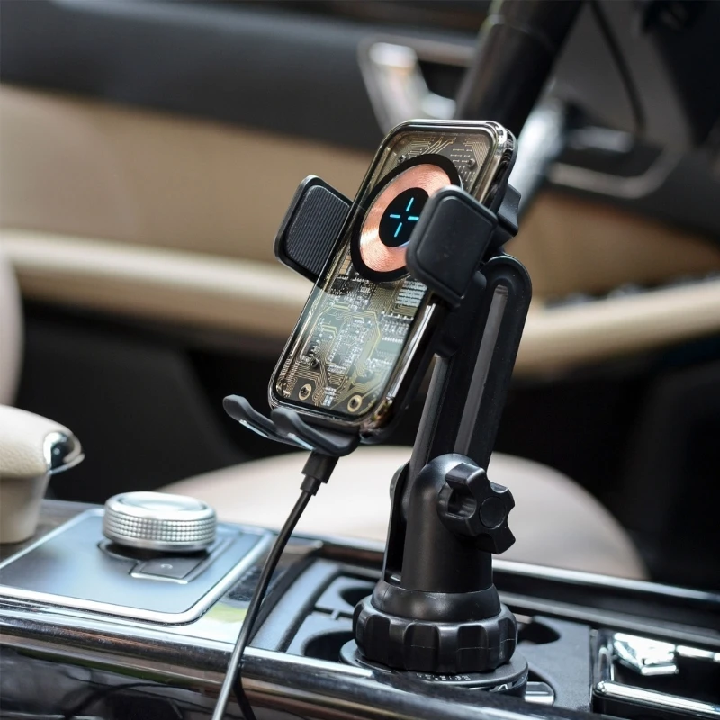 Automatic Clamping Car Phone Bracket Cup Holder Wireless Stand Car Interior Accessories Universal Car GPSHolder K1KF
Automatic Clamping Car Phone Bracket Cup Holder Wireless Stand Car Interior Accessories Universal Car GPSHolder K1KF