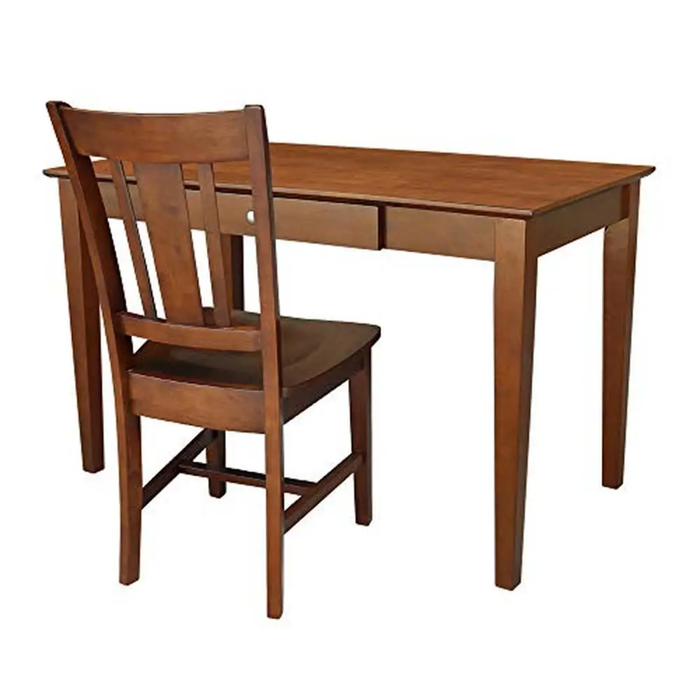 Desk and Chair Set Solid Parawood Construction Euro Glides Drawer Residential Use Only Ships in Multiple Boxes Espresso Color
Desk and Chair Set Solid Parawood Construction Euro Glides Drawer Residential Use Only Ships in Multiple Boxes Espresso Color