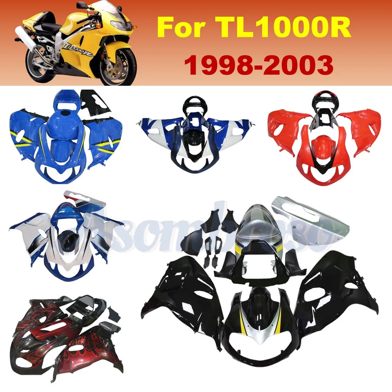 Fairing set For TL1000R 1998 1999 2000 2001 2002 2003 Custom Motorcycle Fairings kits
Fairing set For TL1000R 1998 1999 2000 2001 2002 2003 Custom Motorcycle Fairings kits