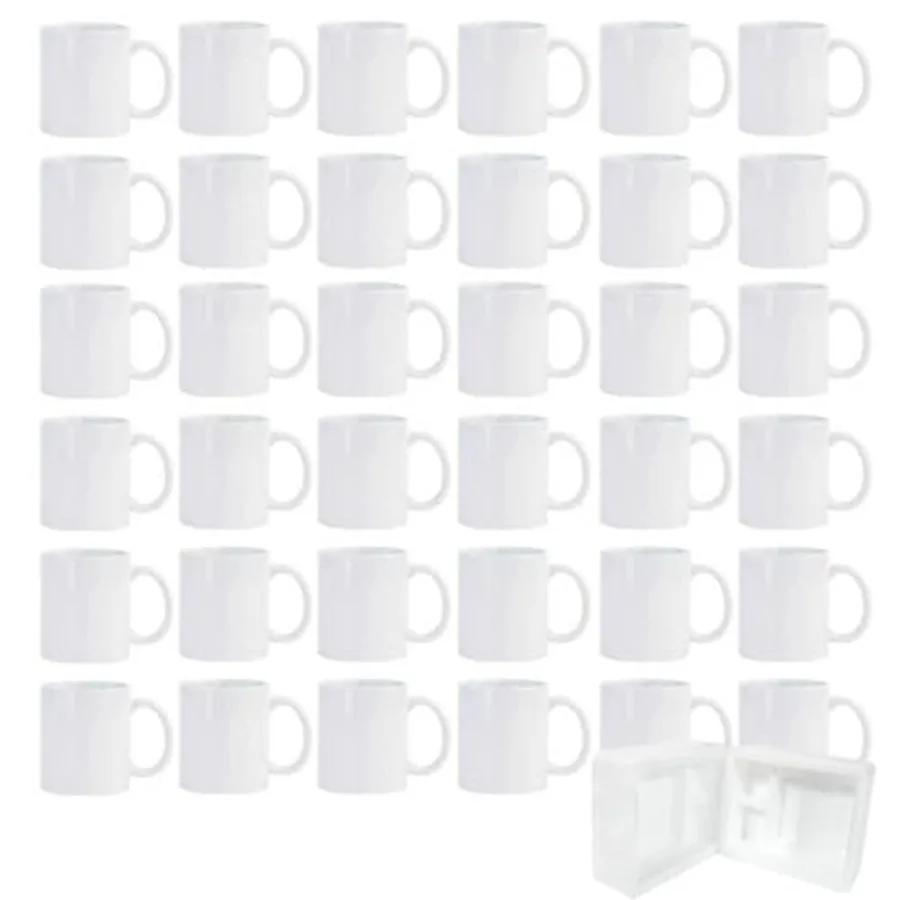 36pcs Sublimation Mugs 11oz White Coffee Cup Set Ceramic Coffee Mug with Foam Box Machine Washable White Ceramic Cups Bulk Mugs
36pcs Sublimation Mugs 11oz White Coffee Cup Set Ceramic Coffee Mug with Foam Box Machine Washable White Ceramic Cups Bulk Mugs
