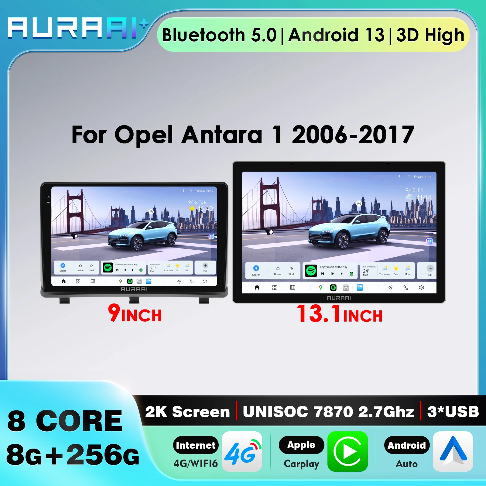 Автомобильная стереосистема AURAAI для Opel Antara 1 2006-2017 Android 13, автомобильная интеллектуальная система, беспроводная Carplay, GPS, мультимедиа, авторадио, WIFI
Автомобильная стереосистема AURAAI для Opel Antara 1 2006-2017 Android 13, автомобильная интеллектуальная система, беспроводная Carplay, GPS, мультимедиа, авторадио, WIFI