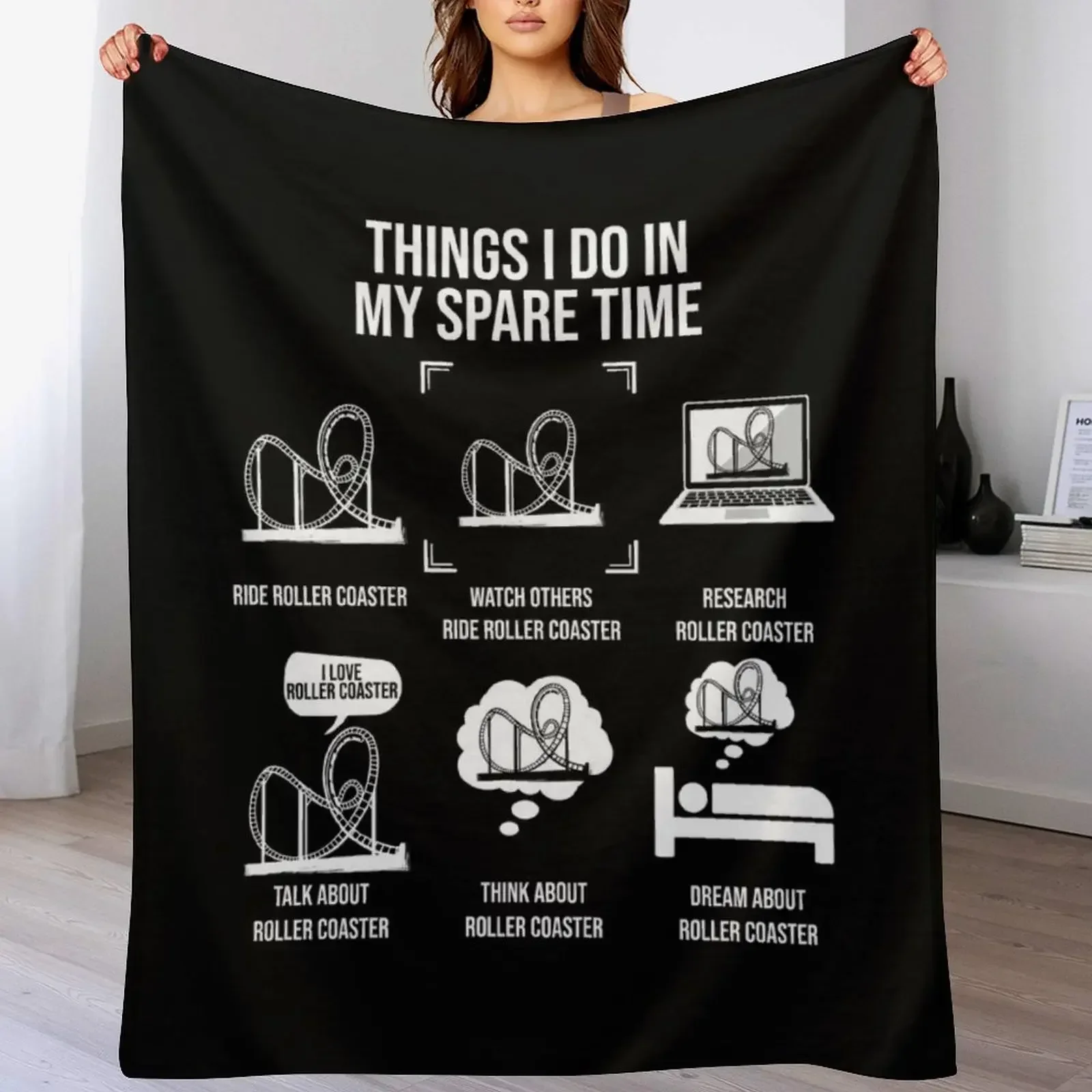 Things I Do In My Spare Time, Roller Coaster Lover Throw Blanket Long Lasting Soft Plush Blanket for Daily Use
Things I Do In My Spare Time, Roller Coaster Lover Throw Blanket Long Lasting Soft Plush Blanket for Daily Use