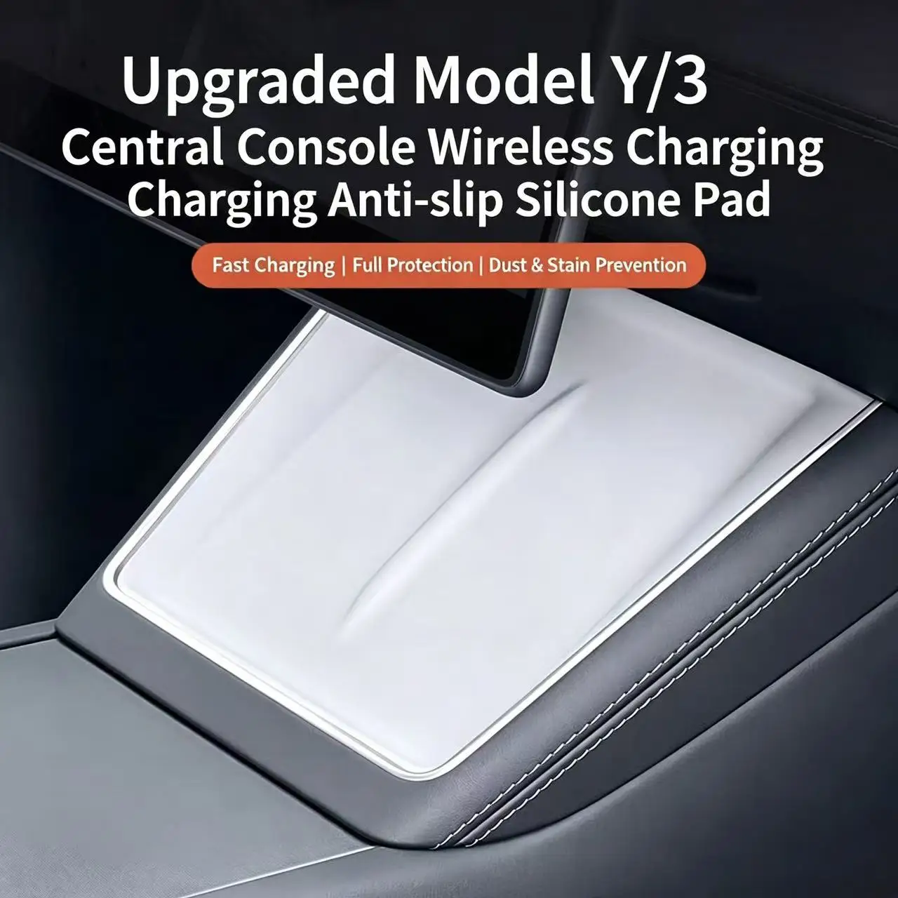 For Tesla refreshed model Y/3/YL wireless charging silicone pad center console anti-slip pad modification accessories
For Tesla refreshed model Y/3/YL wireless charging silicone pad center console anti-slip pad modification accessories