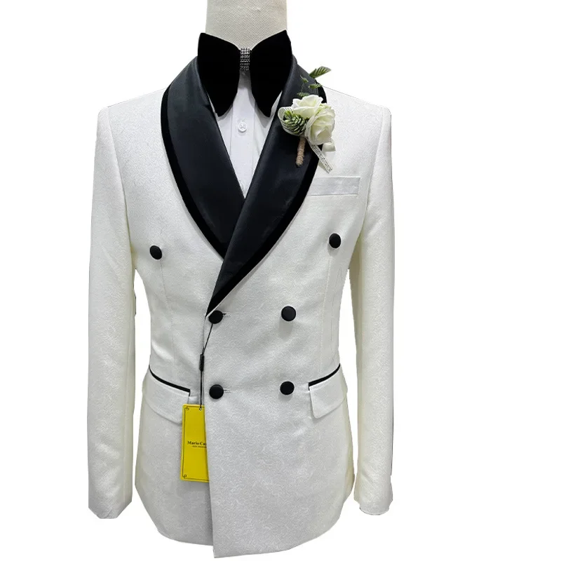 Double Breasted Men's Suits For Wedding 2 Pcs Formal Groom Tuxedo Slim Fit Male Suit Shawl Lapel Prom Blazer With Pants
Double Breasted Men's Suits For Wedding 2 Pcs Formal Groom Tuxedo Slim Fit Male Suit Shawl Lapel Prom Blazer With Pants