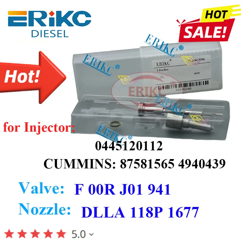 0445120112 Diesel Injector Repair kits DLLA118P1677 ( 0433172027) Valve F00RJ01941 For CUMMINS 87581565 4940439
0445120112 Diesel Injector Repair kits DLLA118P1677 ( 0433172027) Valve F00RJ01941 For CUMMINS 87581565 4940439