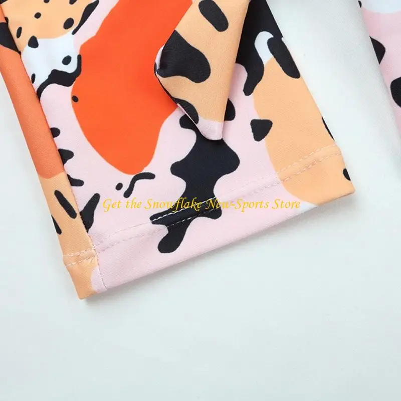 E56D Women Sexy 2 Pieces Long Sleeve for Sun for Protection Crop Top Wetsuit Swimsuit Leopard Polka Dot Print Side Tie
E56D Women Sexy 2 Pieces Long Sleeve for Sun for Protection Crop Top Wetsuit Swimsuit Leopard Polka Dot Print Side Tie