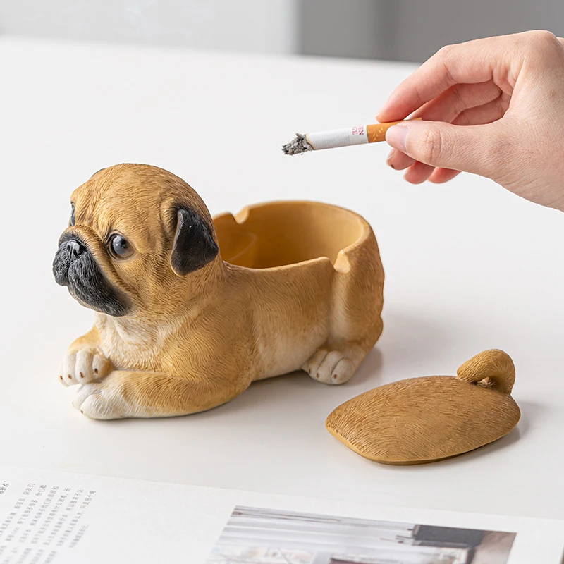 Creative Ashtray Household Living Room Decoration Ornament with Cover Anti-fly Grey Pug
Creative Ashtray Household Living Room Decoration Ornament with Cover Anti-fly Grey Pug