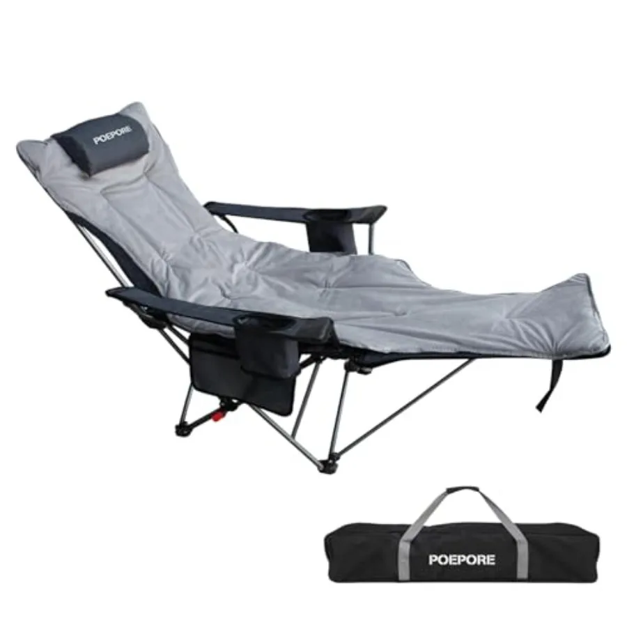Reclining Camping Chair with Removable Footrest Lounge Chair with Headrest, Cotton Cushion, Portable Adjustable Folding Chairs
Reclining Camping Chair with Removable Footrest Lounge Chair with Headrest, Cotton Cushion, Portable Adjustable Folding Chairs