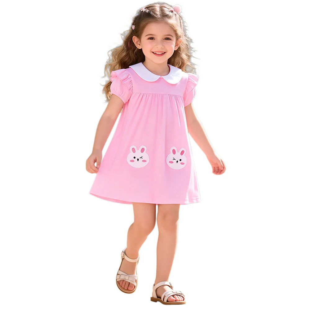 Summer Animal Applique Girls' Dresses 2-7T Cute Collar Children's Fashion Party Birthday Baby Girls' Frocks
Summer Animal Applique Girls' Dresses 2-7T Cute Collar Children's Fashion Party Birthday Baby Girls' Frocks