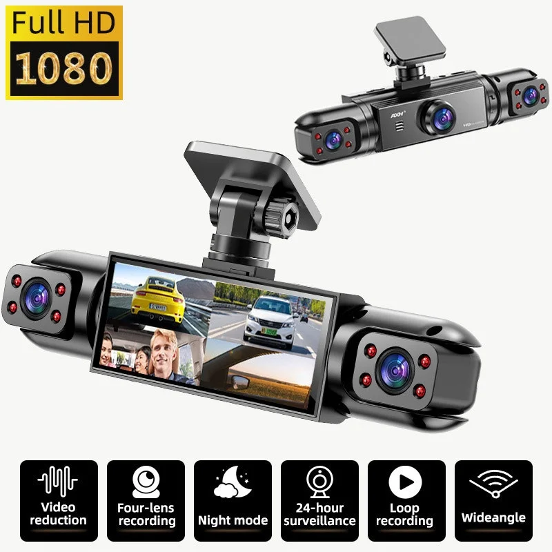AXH 360° Panoramic 3/4 Lens Channel 1080P HD Ultimate Safety Dash Cam Set, 1080P Front and 720P Full Coverage Front, Rear, Left, and Right, Quad-Split Screen Display, HD Night Vision, WDR, G-Sensor, Loop Recording - Car Accessories/Car Dash
AXH 360° Panoramic 3/4 Lens Channel 1080P HD Ultimate Safety Dash Cam Set, 1080P Front and 720P Full Coverage Front, Rear, Left, and Right, Quad-Split Screen Display, HD Night Vision, WDR, G-Sensor, Loop Recording - Car Accessories/Car Dash
