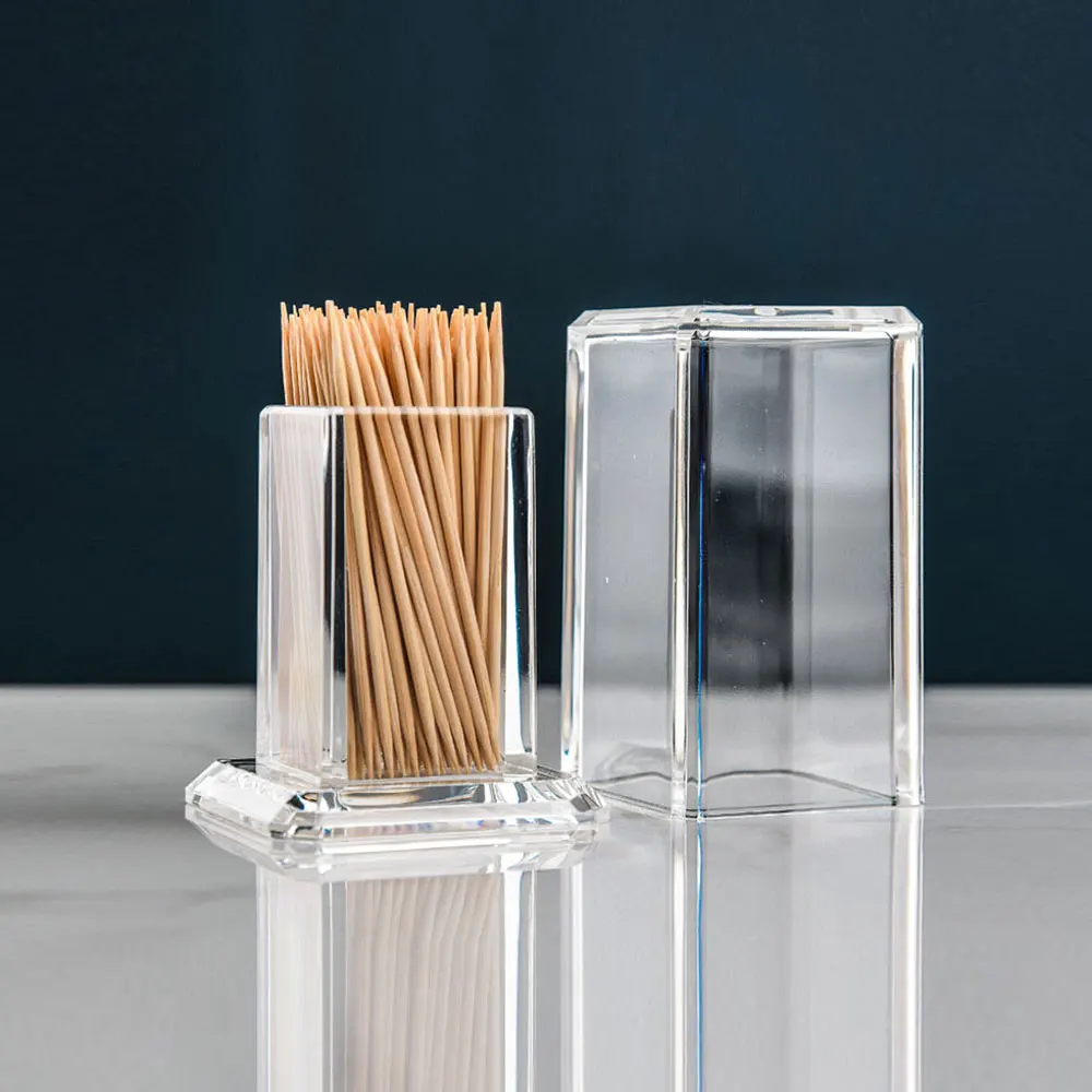 Thickened Acrylic Toothpick Box Transparent Toothpick Bottle Square Hotel Toothpick Creative Storage Box Organizer for Kitchen
Thickened Acrylic Toothpick Box Transparent Toothpick Bottle Square Hotel Toothpick Creative Storage Box Organizer for Kitchen