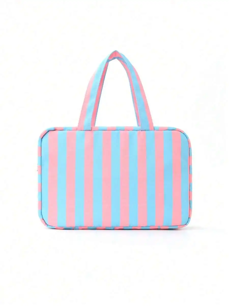 Striped Travel Toiletry Bag With Hook Portable Makeup Organizer Large Capacity Bathroom Pouch Unisex
Striped Travel Toiletry Bag With Hook Portable Makeup Organizer Large Capacity Bathroom Pouch Unisex