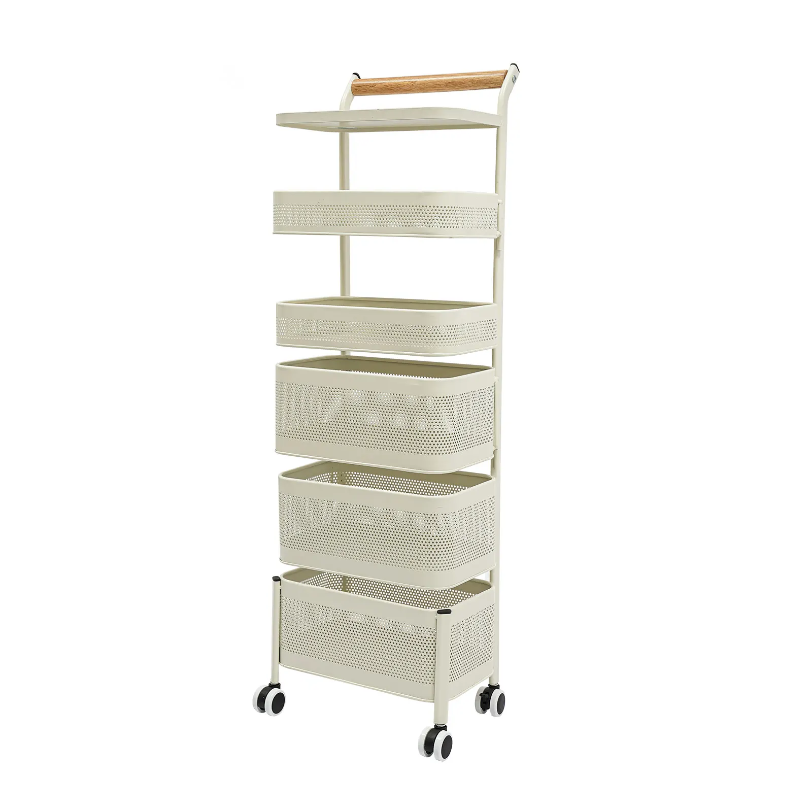 Storage Rack Trolley 6-Tier Rolling Storage Cart Kitchen Storage Basket Cart 96cm Rotating Storage Shelves Rack Wood & Steel Shelving Unit with 5 Baskets for Home & Office Organization Snacks Bookshelf
Storage Rack Trolley 6-Tier Rolling Storage Cart Kitchen Storage Basket Cart 96cm Rotating Storage Shelves Rack Wood & Steel Shelving Unit with 5 Baskets for Home & Office Organization Snacks Bookshelf