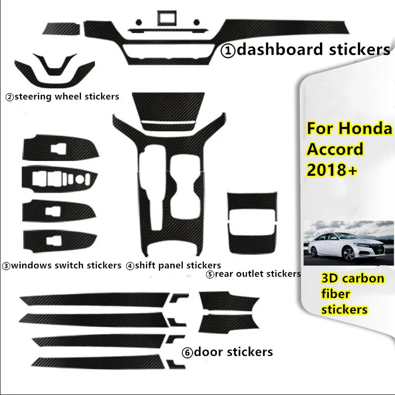 27 шт. углеродное волокно, внутренняя декоративная наклейка, чехол для Honda Accord 2018-2020
27 шт. углеродное волокно, внутренняя декоративная наклейка, чехол для Honda Accord 2018-2020