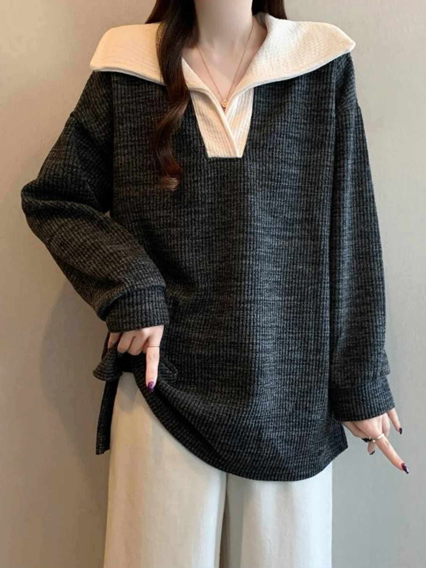 Корейская женская футболка с длинным рукавом, новинка весенней коллекции, больших размеров, скрывающая недостатки фигуры, утягивающий базовый топ
Корейская женская футболка с длинным рукавом, новинка весенней коллекции, больших размеров, скрывающая недостатки фигуры, утягивающий базовый топ