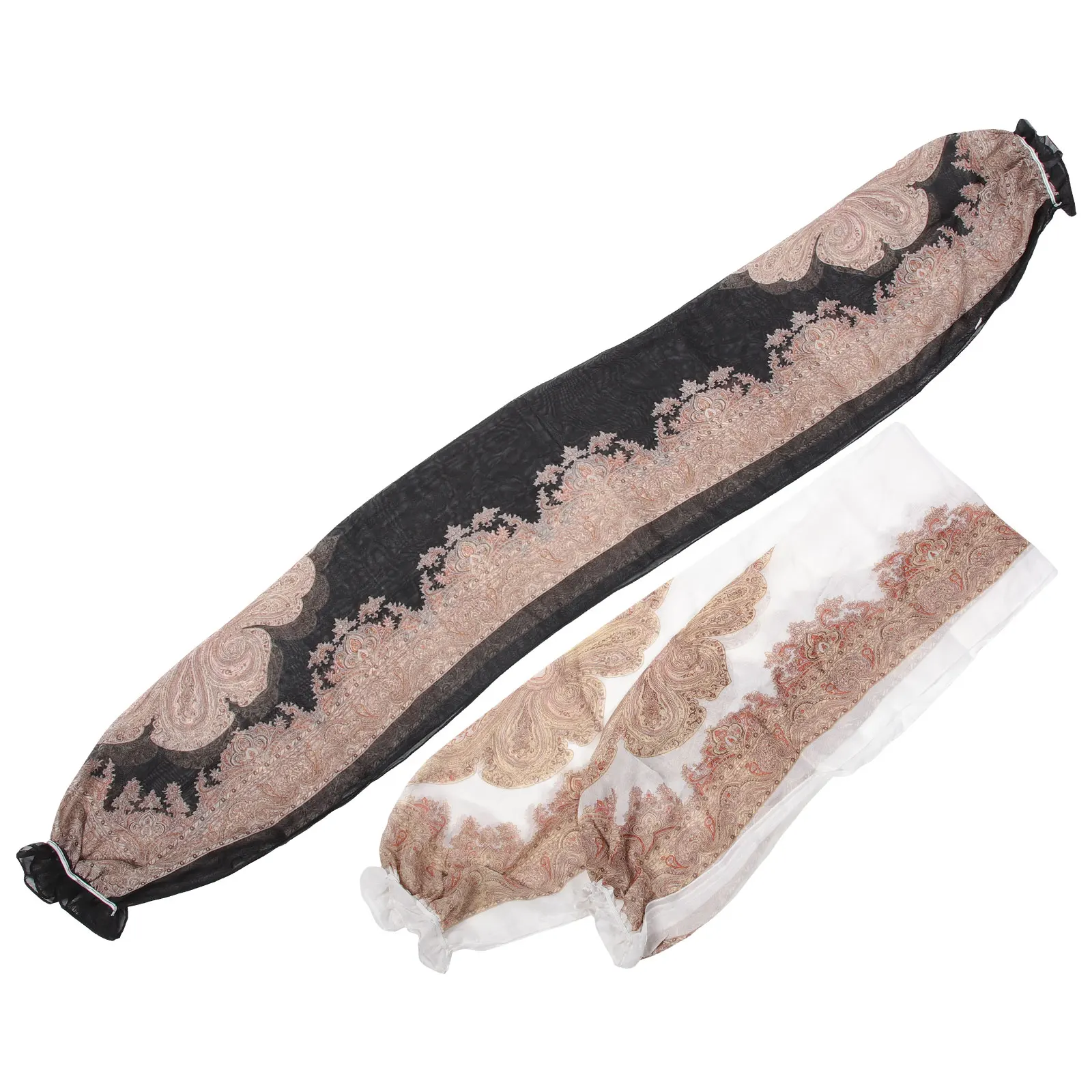 2Pcs Shawl Arm Sleeves Lightweight Breathable Sun Protection Summer Outdoor UV Covers Black White Scarf Style AntiUV
2Pcs Shawl Arm Sleeves Lightweight Breathable Sun Protection Summer Outdoor UV Covers Black White Scarf Style AntiUV