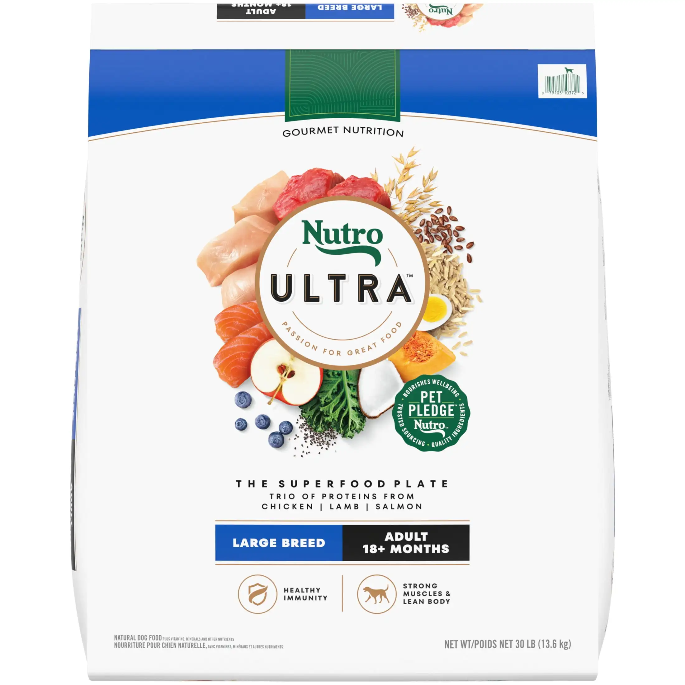 Сухой корм для собак Nutro Ultra для взрослых, трио с протеином курицы, баранины и лосося, мешок 30 фунтов
Сухой корм для собак Nutro Ultra для взрослых, трио с протеином курицы, баранины и лосося, мешок 30 фунтов