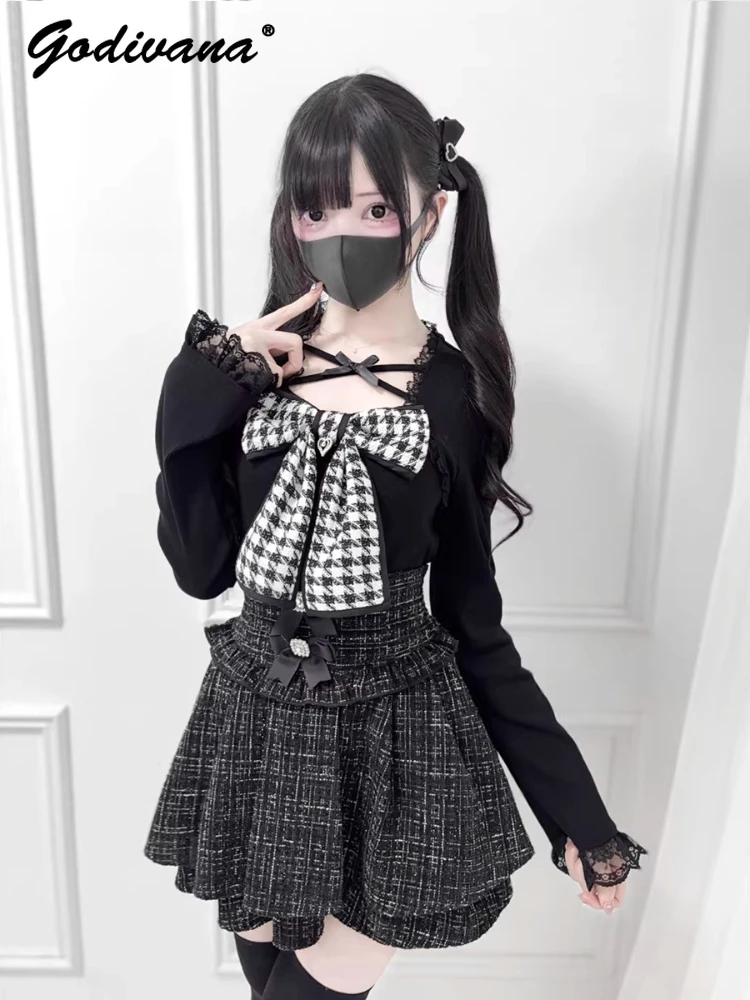 Новый весенний женский вязаный свитер с большим бантом, длинными рукавами, в японском стиле, массовое производство, пуловер в стиле Лолита
Новый весенний женский вязаный свитер с большим бантом, длинными рукавами, в японском стиле, массовое производство, пуловер в стиле Лолита