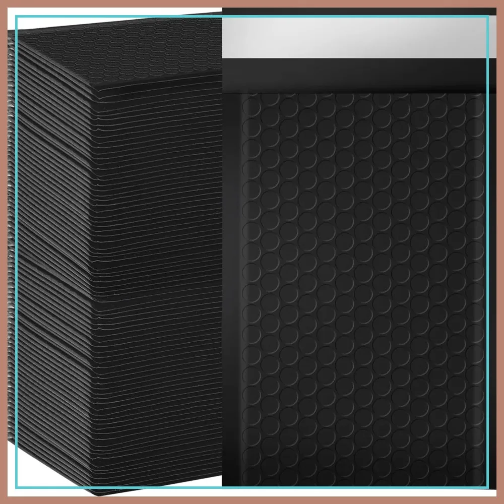 Bubble Mailers 4x7 Inch Padded Envelopes 100 Pack Self-Sealing Waterproof Shipping Bags Black
Bubble Mailers 4x7 Inch Padded Envelopes 100 Pack Self-Sealing Waterproof Shipping Bags Black
