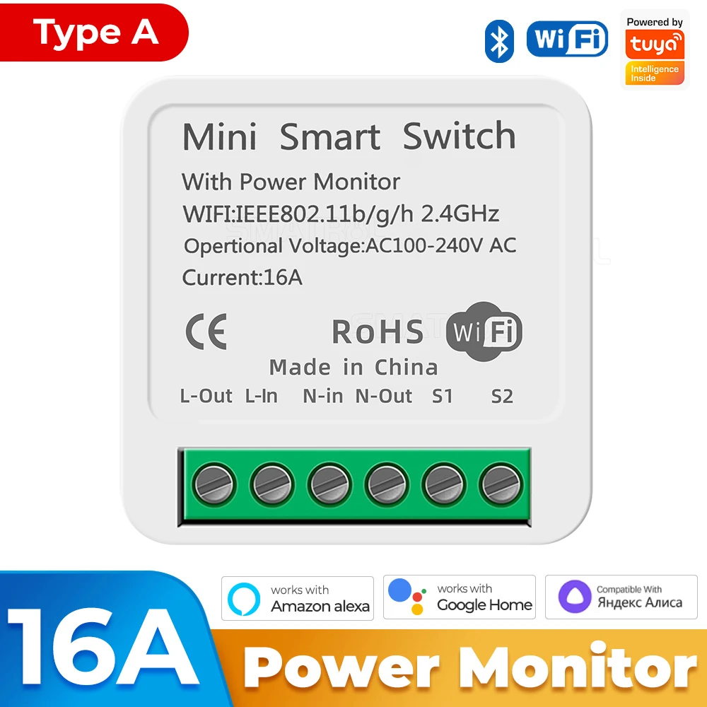 Tuya Zigbee Wifi MINI 16A Smart Switch 2-Way Module Control Switch Smart Life Breaker Works With Alexa Google Home
Tuya Zigbee Wifi MINI 16A Smart Switch 2-Way Module Control Switch Smart Life Breaker Works With Alexa Google Home