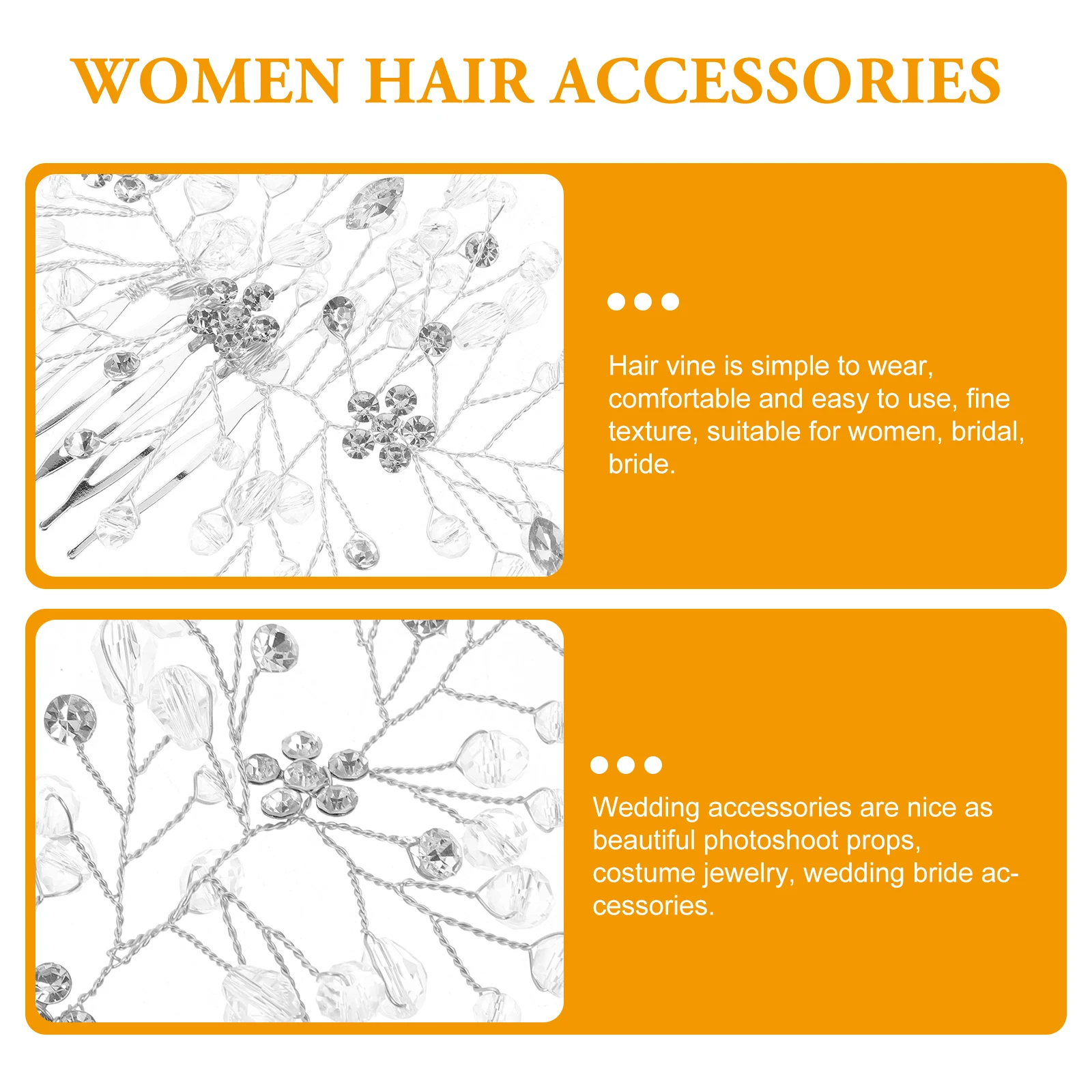 Elegant Wedding Bridal Hair Vine Rhinestone Decorative Hair Accessories For Bride Women Party Banquet Prom With Comb
Elegant Wedding Bridal Hair Vine Rhinestone Decorative Hair Accessories For Bride Women Party Banquet Prom With Comb
