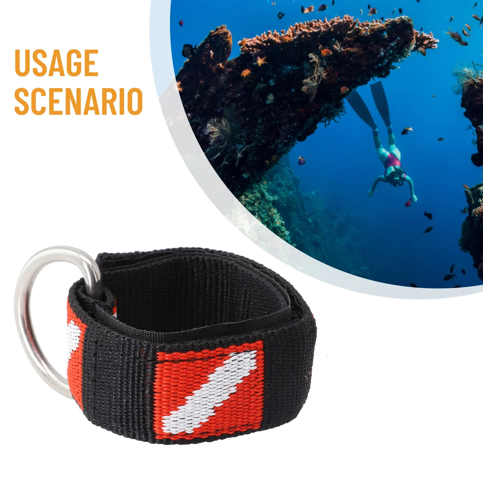 New Practical Quality Wrist Strap Diving Webbing Band With Metal Stainless Steel D-Ring Black Diving Flag Pattern
New Practical Quality Wrist Strap Diving Webbing Band With Metal Stainless Steel D-Ring Black Diving Flag Pattern