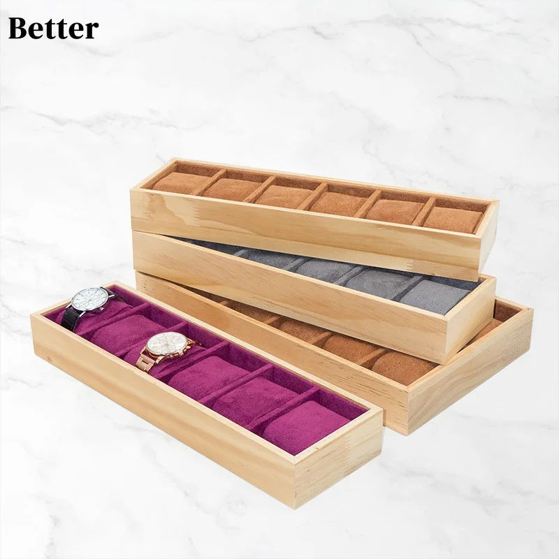 Solid Wood Watch Storage Box High Appearance Level Flannelette Table Display Tray Bracelet Bracelet Watch Multi-grid
Solid Wood Watch Storage Box High Appearance Level Flannelette Table Display Tray Bracelet Bracelet Watch Multi-grid