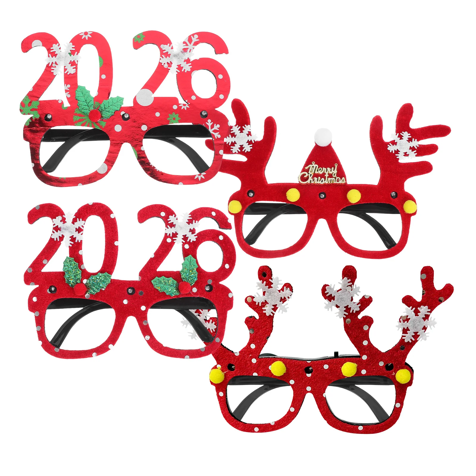 4Pcs Christmas LED Glasses Reindeer Antler Santa Hat Xmas Party Eyeglasses Glitter Holiday Photo Booth Favors Reindeer Glasses
4Pcs Christmas LED Glasses Reindeer Antler Santa Hat Xmas Party Eyeglasses Glitter Holiday Photo Booth Favors Reindeer Glasses
