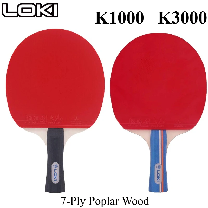 LOKI K1000 K3000 Table Tennis Finished Racket 7-Ply PingPong Rackets with RXTON 1 Rubber for Beginner Entry-level 2pcs FL Racket
LOKI K1000 K3000 Table Tennis Finished Racket 7-Ply PingPong Rackets with RXTON 1 Rubber for Beginner Entry-level 2pcs FL Racket