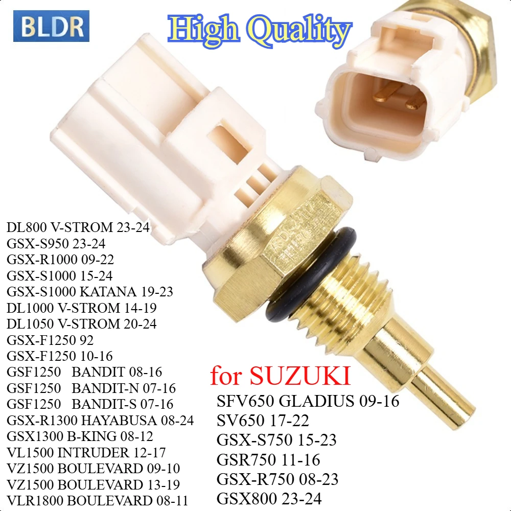 Water Temperature Sensor for SUZUKI SFV650 GLADIUS SV650 GSXS750 GSR750 GSX-R750 GSX800 DL800 DL1000 GSX-R1000 GSX-F1250 GSF1250
Water Temperature Sensor for SUZUKI SFV650 GLADIUS SV650 GSXS750 GSR750 GSX-R750 GSX800 DL800 DL1000 GSX-R1000 GSX-F1250 GSF1250