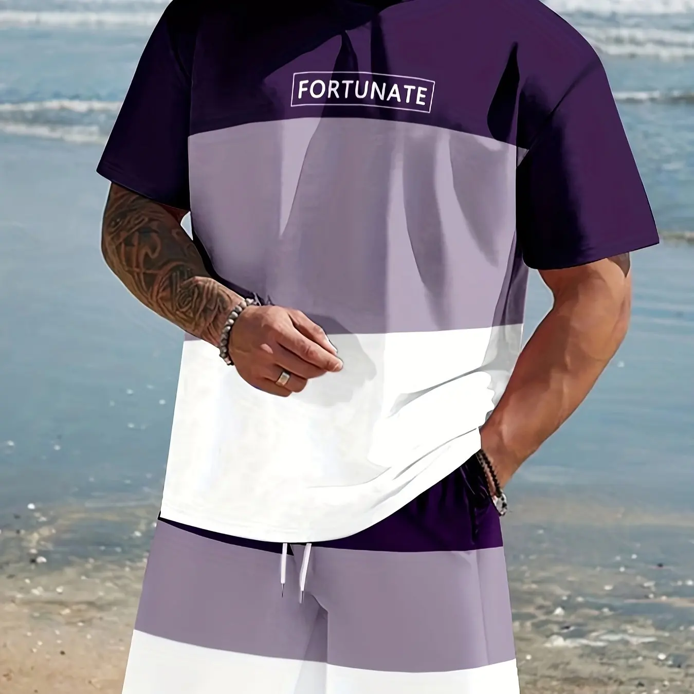 2025 Summer Men's Alphabet Printed Crew Neck T-Shirt Shorts Set Breathable Comfortable Quick-Drying Casual Sports Men's Suit
2025 Summer Men's Alphabet Printed Crew Neck T-Shirt Shorts Set Breathable Comfortable Quick-Drying Casual Sports Men's Suit