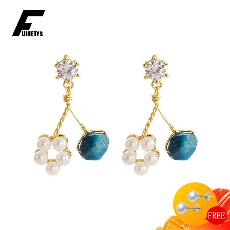Trendy Pearl Earrings 925 Silver Jewelry with Zircon Gemstone Drop Earrings for Women Wedding Bridal Party Gift Ear Accessories
Trendy Pearl Earrings 925 Silver Jewelry with Zircon Gemstone Drop Earrings for Women Wedding Bridal Party Gift Ear Accessories