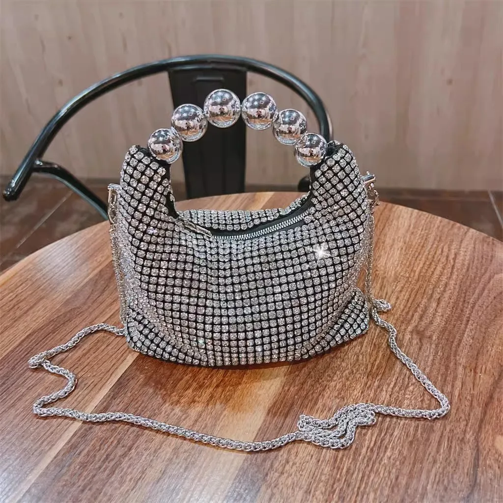 High Quality Beads Beaded Hobo Bag Women Handbag Crystal Rhinestones Diamond Evening Bag Wedding Party Clutch Purse Shoulder Bag
High Quality Beads Beaded Hobo Bag Women Handbag Crystal Rhinestones Diamond Evening Bag Wedding Party Clutch Purse Shoulder Bag