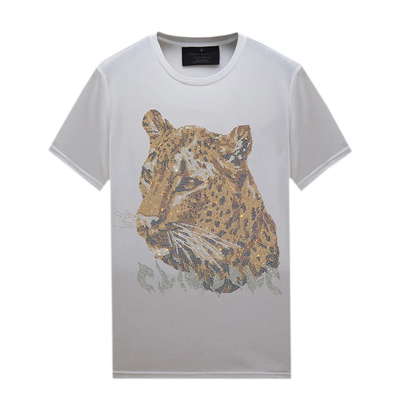 Rhinestone Shirt Men Women Summer Casual Tops Short Sleeves T-shirts Comfortable Mercerized Cotton White
Rhinestone Shirt Men Women Summer Casual Tops Short Sleeves T-shirts Comfortable Mercerized Cotton White