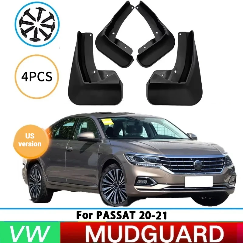 Mud flaps and splash guards for front and rear wheels of 2020-2021 Volkswagen Passat (US version).
Mud flaps and splash guards for front and rear wheels of 2020-2021 Volkswagen Passat (US version).