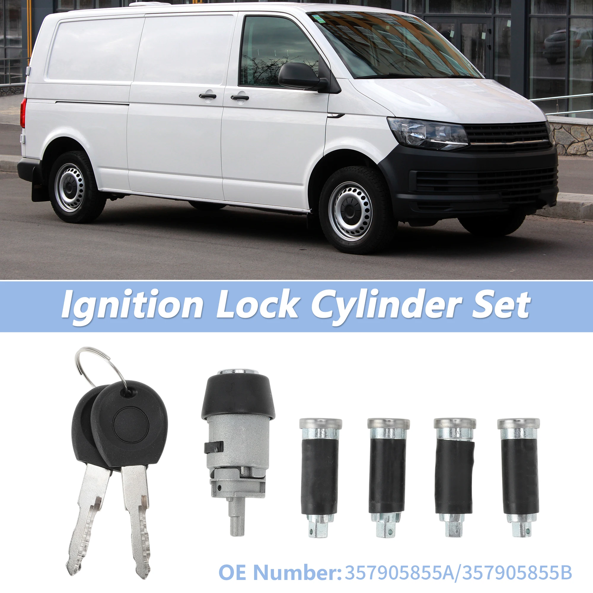 UXCELL No 357905855A Цилиндр замка зажигания для дверного замка VW Transporter с комплектом 2 ключей
UXCELL No 357905855A Цилиндр замка зажигания для дверного замка VW Transporter с комплектом 2 ключей