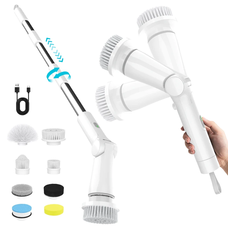 Portable Electric Cleaning Brush Waterproof Rechargeable Scrubber for Grout Shower Tile Bathroom
Portable Electric Cleaning Brush Waterproof Rechargeable Scrubber for Grout Shower Tile Bathroom
