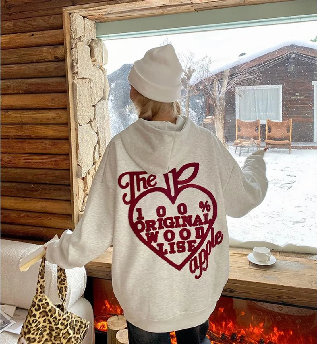 American Retro Love Printed Hooded Sweatshirt Cardigan Women Autumn Winter New Loose Casual Versatile Zipper Jacket
American Retro Love Printed Hooded Sweatshirt Cardigan Women Autumn Winter New Loose Casual Versatile Zipper Jacket