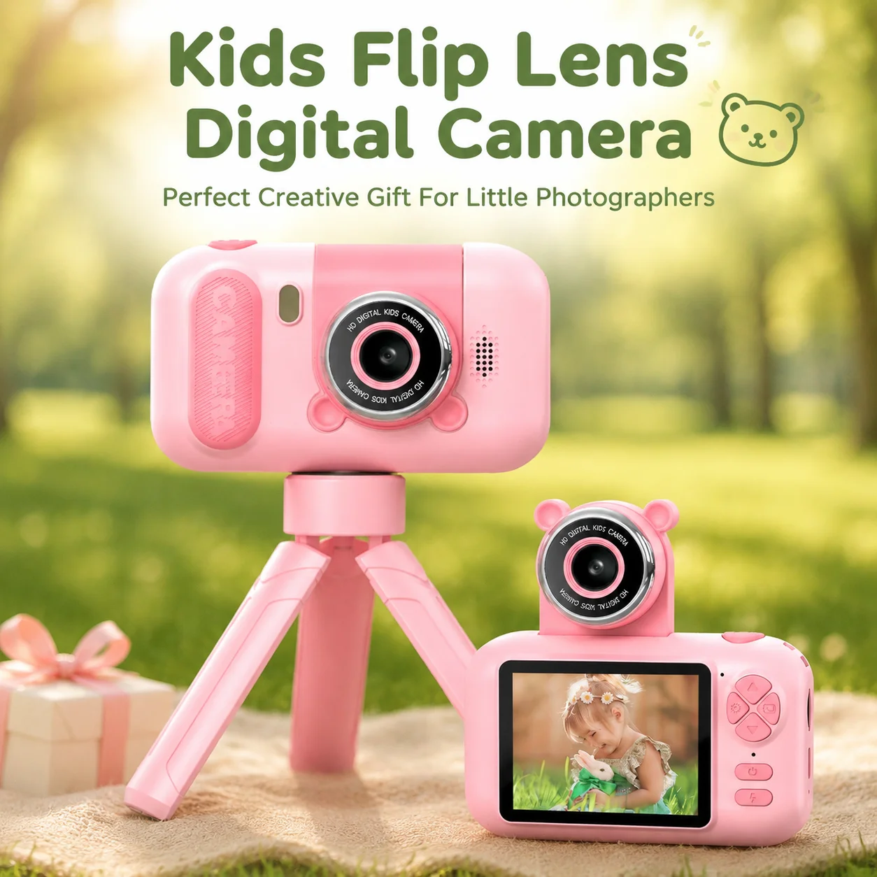Super Cute Children Camera 1080P HD Toddler Digital Video Camera Kids Camera Front and rear dual cameras with Silicone Cases
Super Cute Children Camera 1080P HD Toddler Digital Video Camera Kids Camera Front and rear dual cameras with Silicone Cases