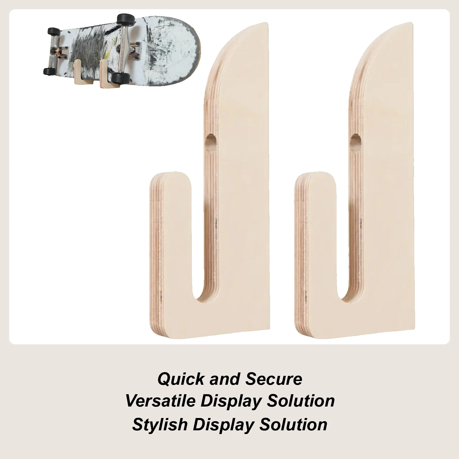 Heavy-Duty Wooden Skateboard & Surfboard Wall Rack, 1 Pair Storage Stand Holder For Secure Display Indoor, Living Room, Bedroom
Heavy-Duty Wooden Skateboard & Surfboard Wall Rack, 1 Pair Storage Stand Holder For Secure Display Indoor, Living Room, Bedroom