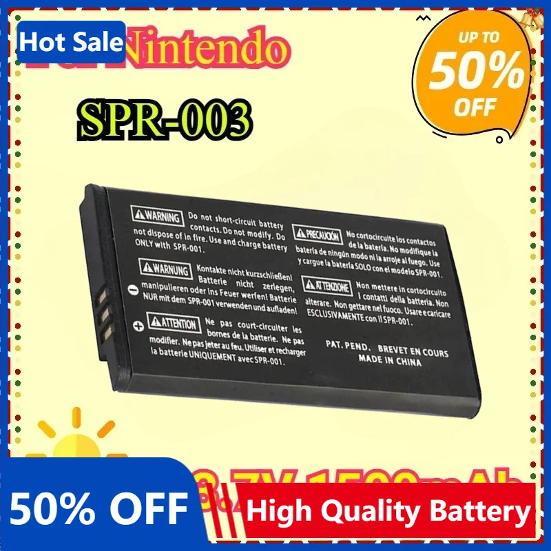 For Nintendo 3DSLL 3DSXL 3DS Ll Game Console SPR003 Batteries For SPR-003 3.7V 1750mAh Rechargeable Li-ion High Quality Battery
For Nintendo 3DSLL 3DSXL 3DS Ll Game Console SPR003 Batteries For SPR-003 3.7V 1750mAh Rechargeable Li-ion High Quality Battery