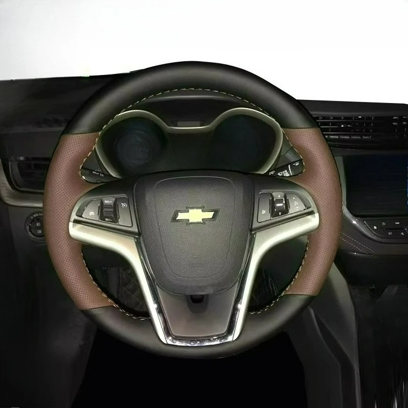 Hand Stitched renovation black brown leather car Steering wheel cover For Chevrolet Malibu 2011-2015 Volt Camaro 2011-2015
Hand Stitched renovation black brown leather car Steering wheel cover For Chevrolet Malibu 2011-2015 Volt Camaro 2011-2015